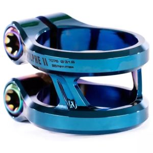 Savilcējs stūrei Ethic Sylphe Double Clamp V2 31.8 Chrome Blue