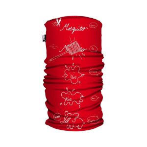 Galvassega univers. HAD Printed Fleece Tube Kids Making Elephants Red HA492-0722