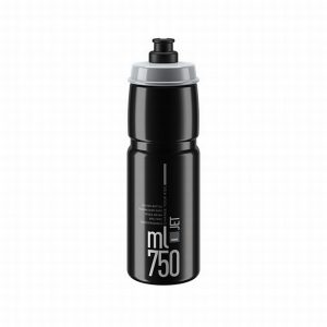 Pudele Elite Jet black Grey logo 750ml EL0190702