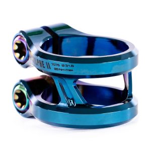 Savilcējs stūrei Ethic Sylphe Double Clamp V2 34.9 Chrome Blue