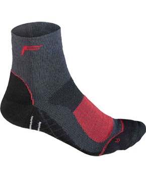 Zeķes F-Lite Mountainbike High Merino Woman anthracite/red