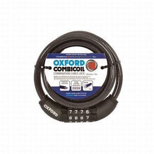 Slēdzene OXFORD Cable Lock Combi Coil10 Black 1.5mx10mm