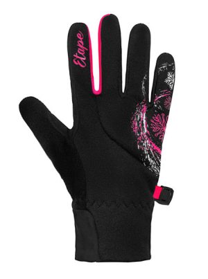 Cimdi Etape Puzzle 2520912 black/pink