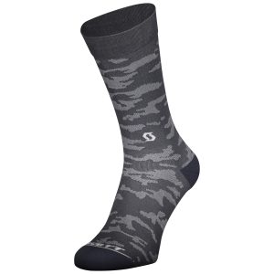 Zeķes Scott Trail Camo Crew dark grey/white